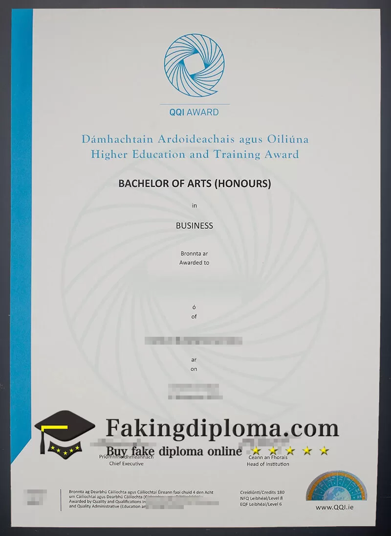 Where to get QQI Award diploma?