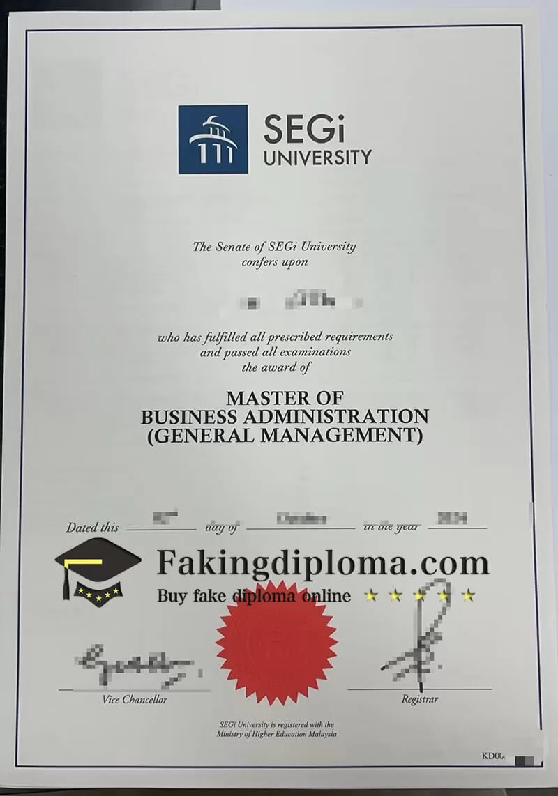 Buy SEGI University diploma