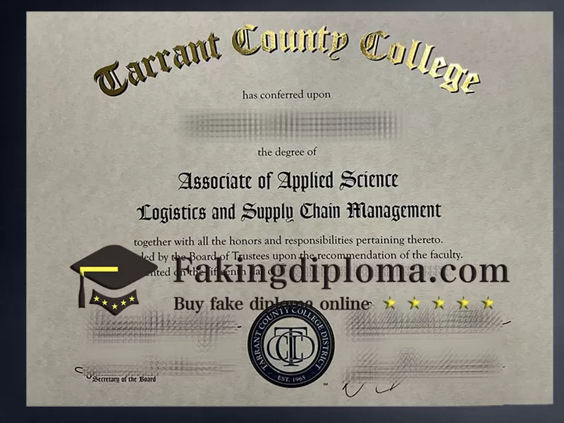 Buy Tarrant County College diploma, get TCC degree online