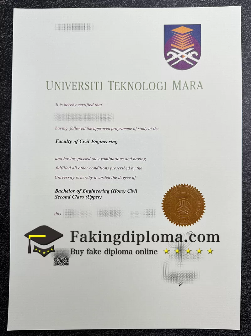 Buy Universiti Teknologi MARA diploma