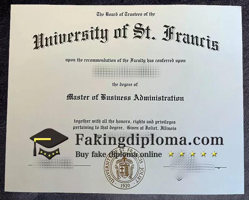 Buy University of St. Francis diploma