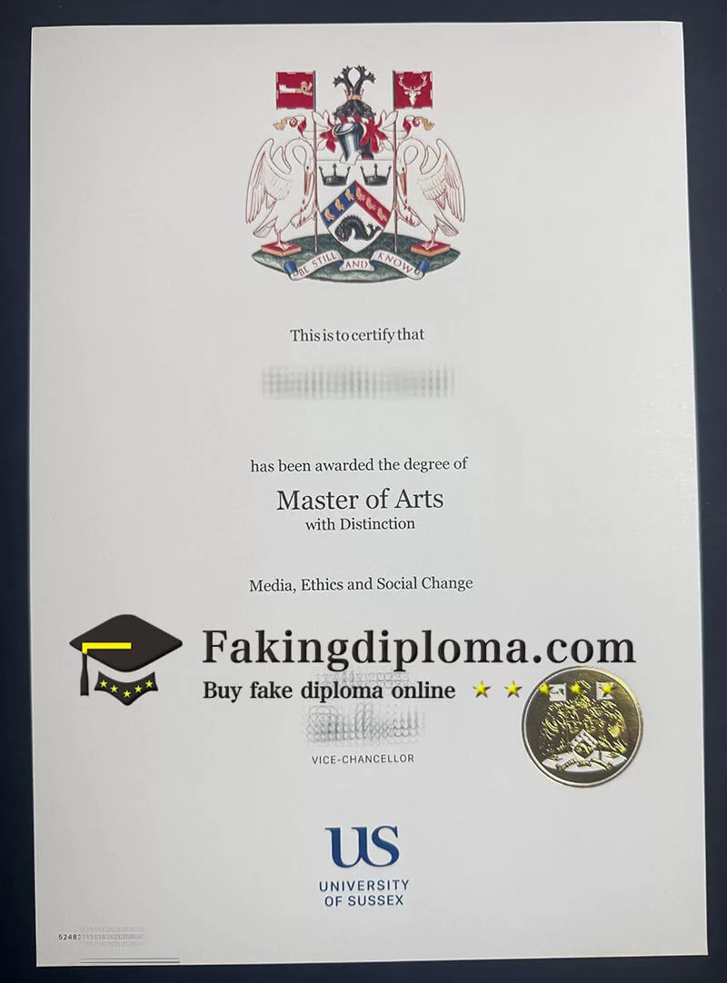 Make University of Sussex diploma