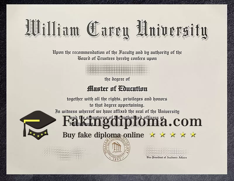 Buy William Tarey University diploma