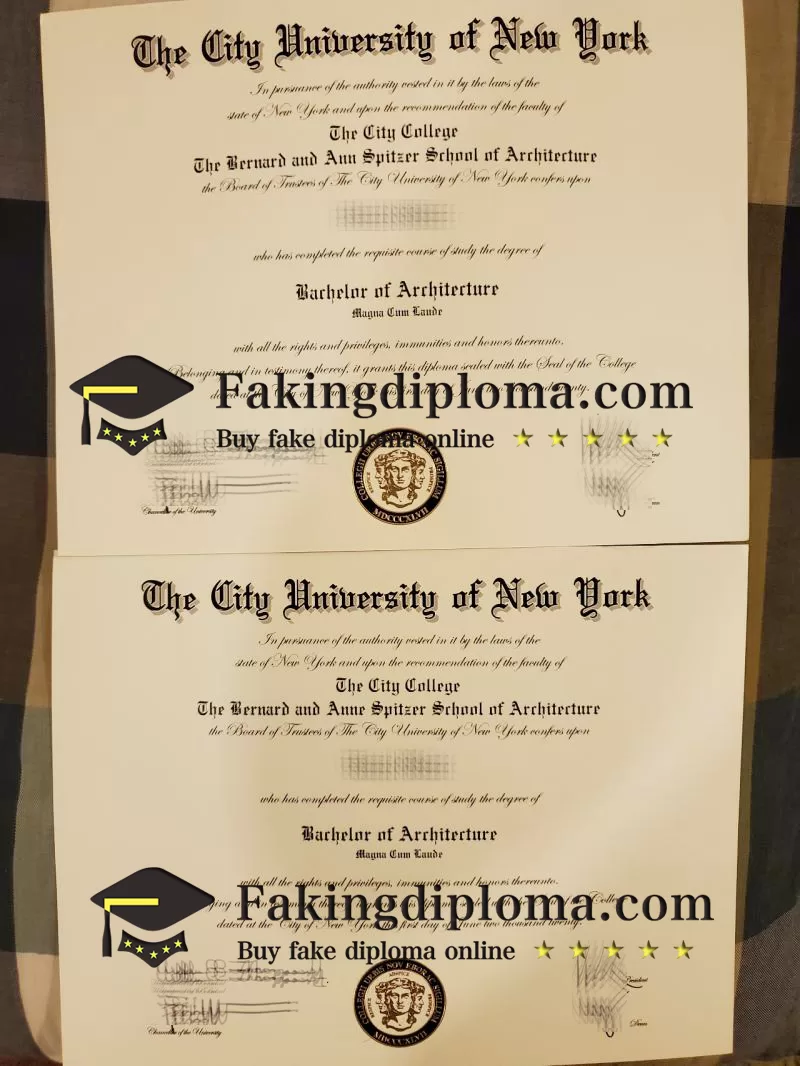 Order City University of New York diploma