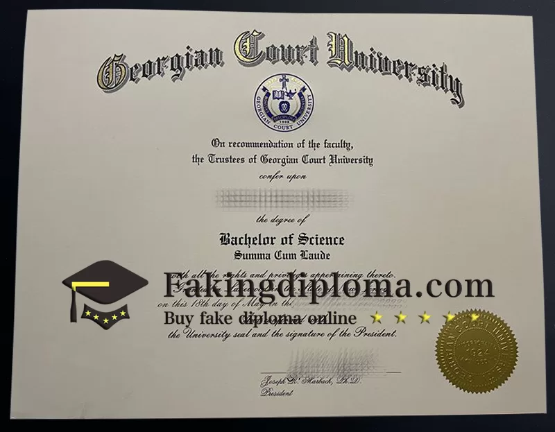 Make Georgian Court University diploma