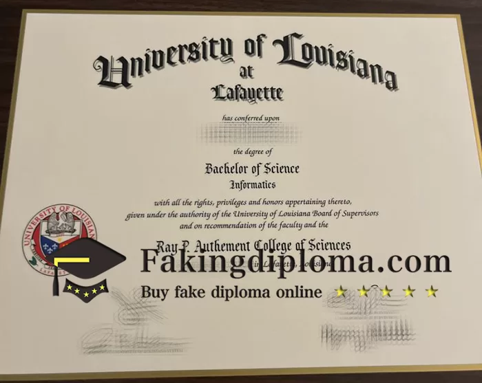 Order University of Louisiana at Lafayette diploma