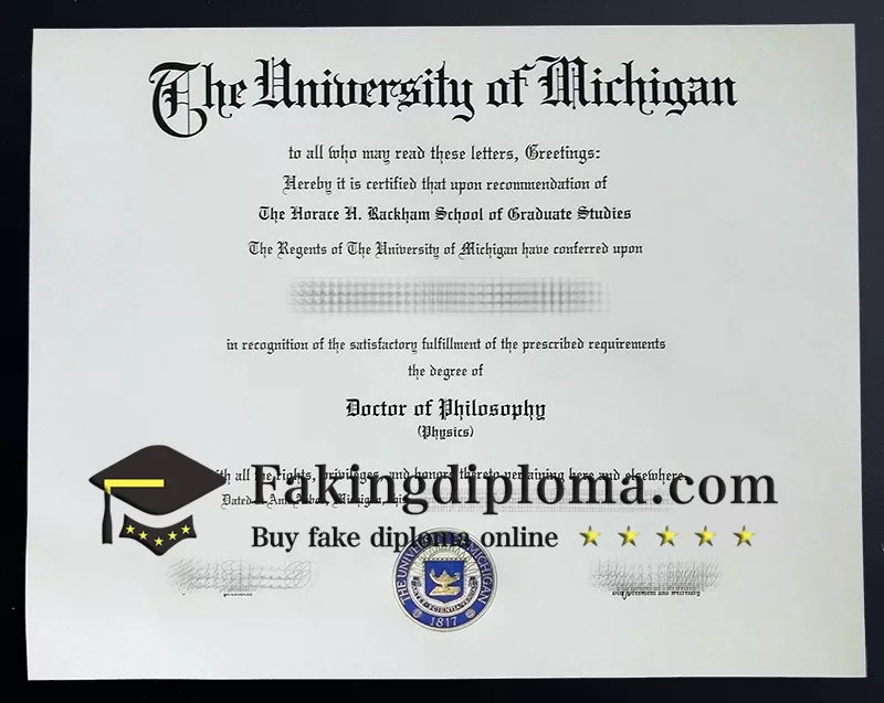 University of Michigan diploma